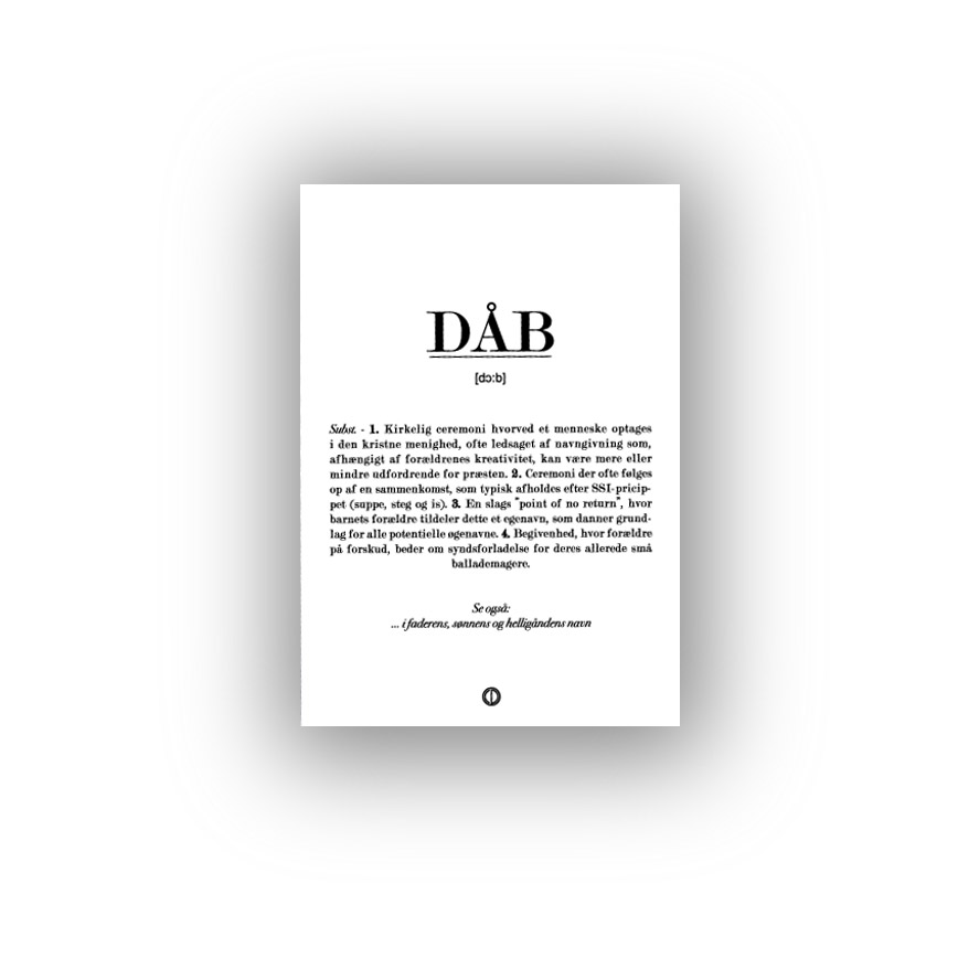 Dåb Citatplakat Kort