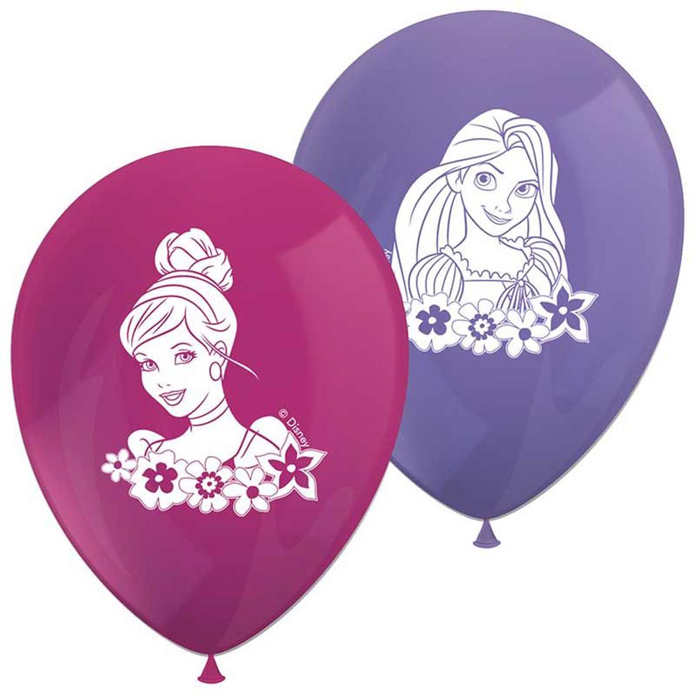 Disney Prinsesser Balloner Stk Fuchsia Lilla