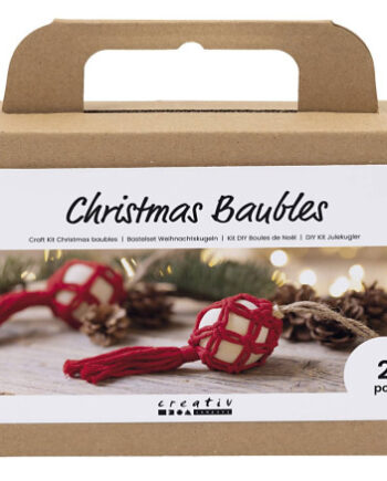 Diy Kit Julekugler Macram Julerød