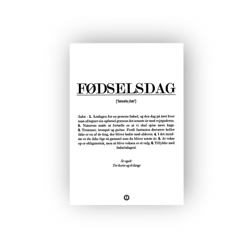 Fødselsdag Citatplakat Kort