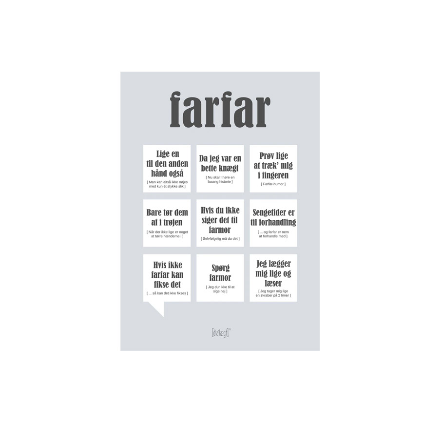 Farfar Citatplakat Kort