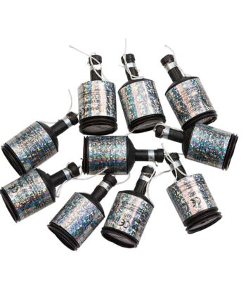 Flaske Party Poppers Stk Sølv