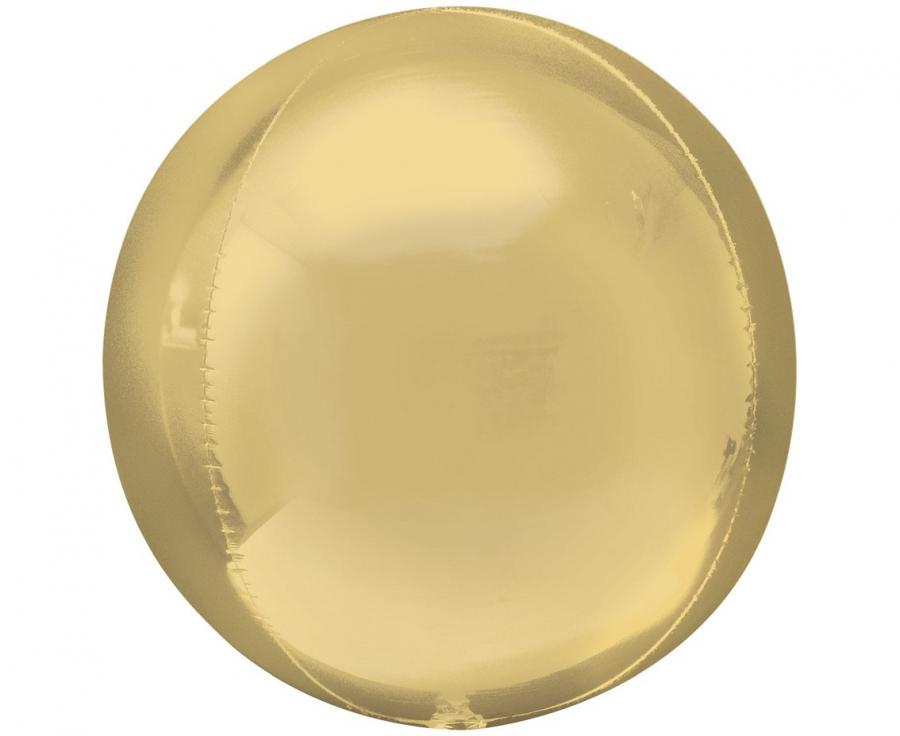 Folieballon Orbz Hvid Guld Bold Stk