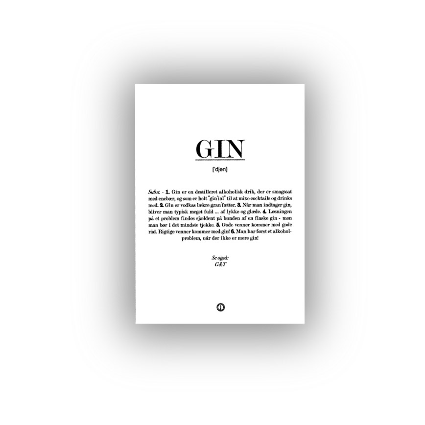 Gin Citatplakat Kort
