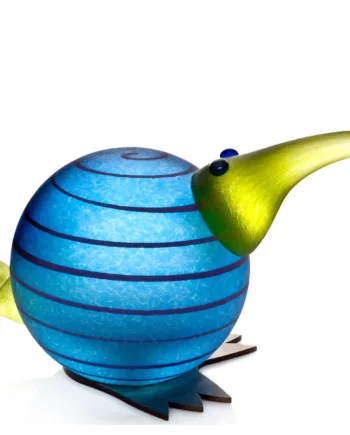 Glaskunst Kiwi Fugl Lyseblå Humoristisk Smuk Kunst Håndværk Til Pynt Fra Borowski