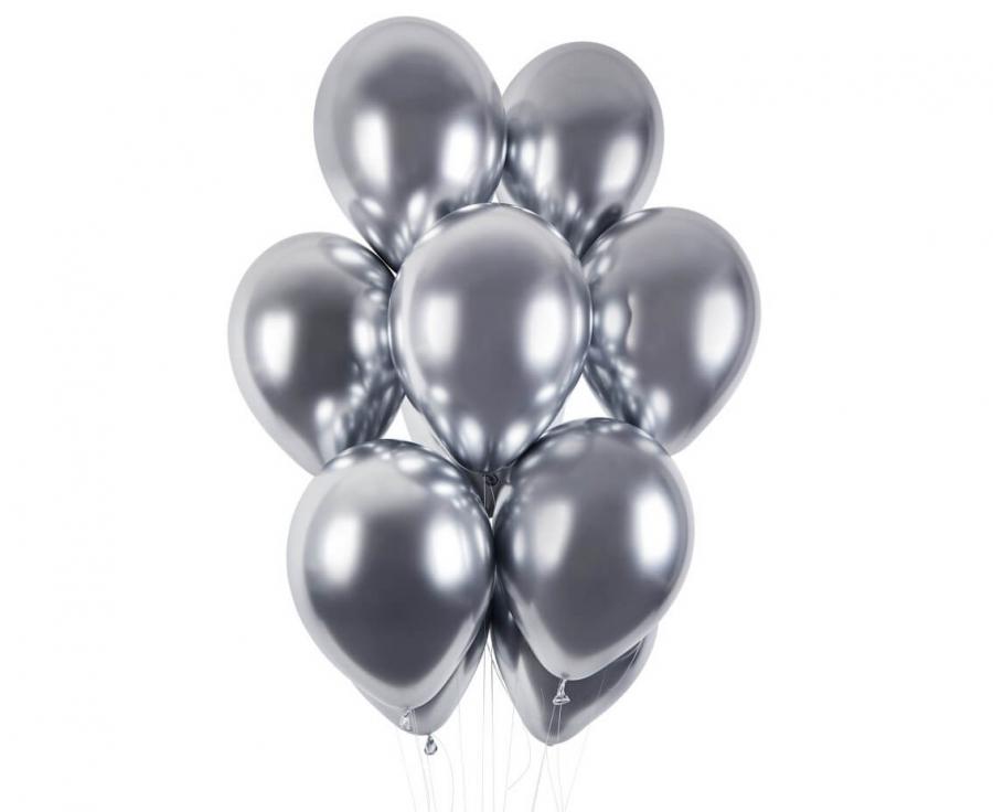 Glinsende Balloner Gb120 33cm Sølv Stk