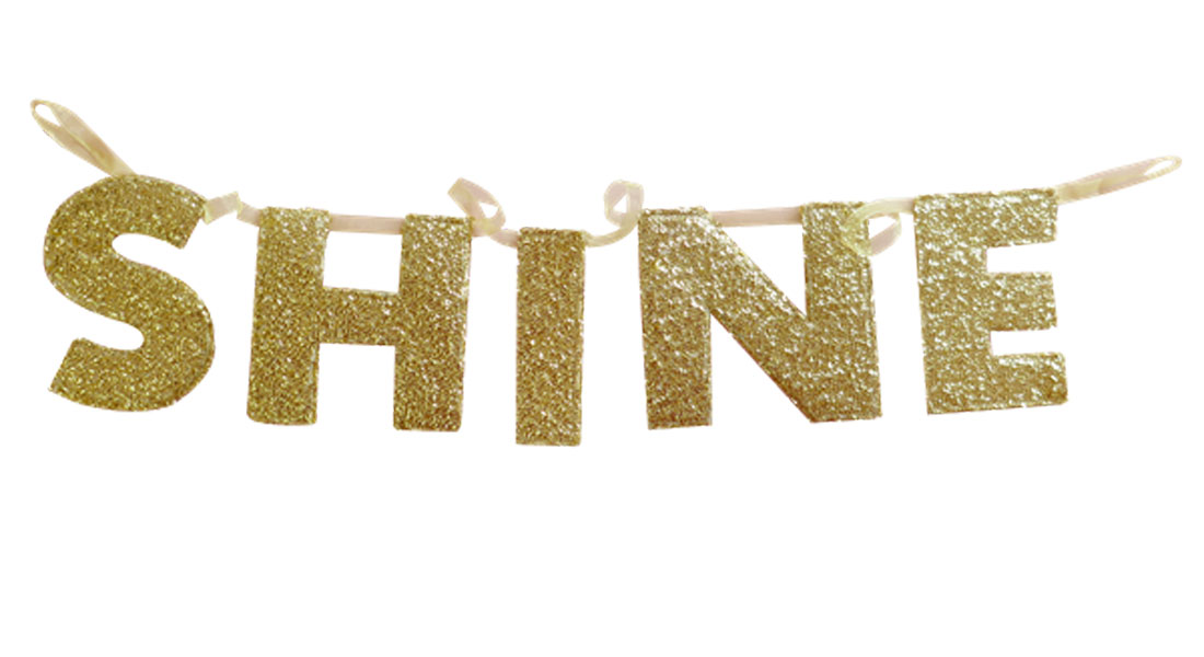 Guld Paillet Guirlande Shine