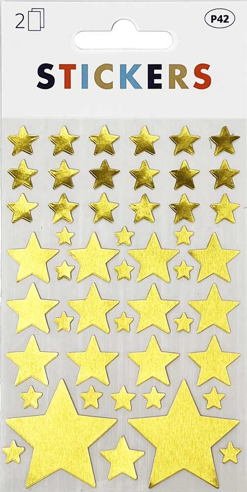 Guld Stjerne Stickers Stk