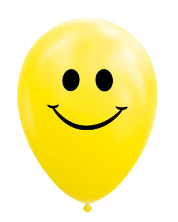 Gule Smiley Balloner Stk