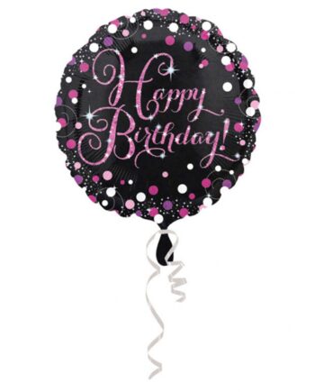 Happy Birthday Folieballon Stk Pink