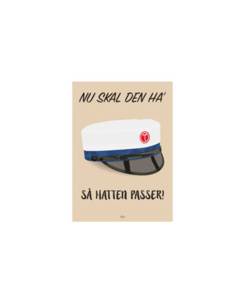 Hatten Passer Blå Citatplakat Kort