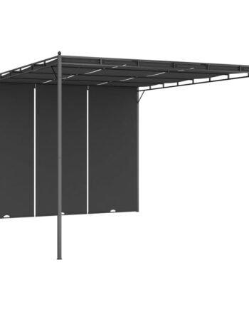Havepavillon Med Gardin   Antracitgrå