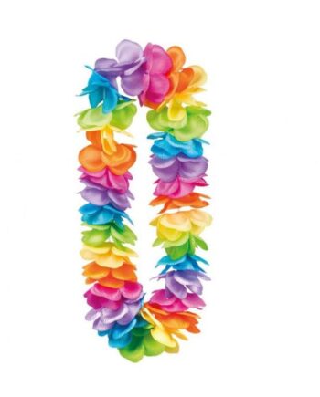 Hawaiihalskæde Regnbue Deluxe