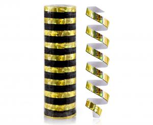 Holografisk Streamer Guld Sort Stk
