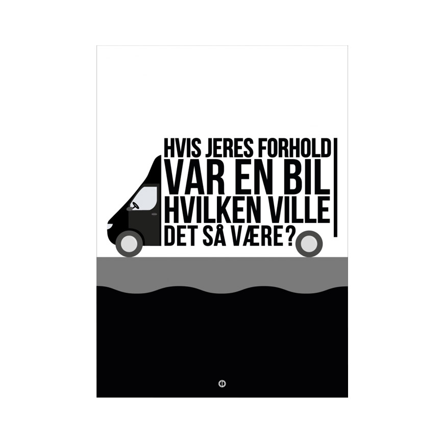 Hvis Jeres Forhold Var Citatplakat 7x42cm