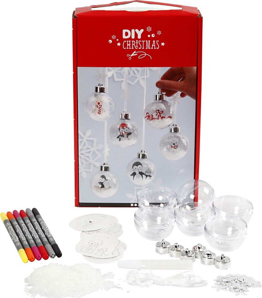 Julekugler Med Indvendig Pynt Diy Christmas