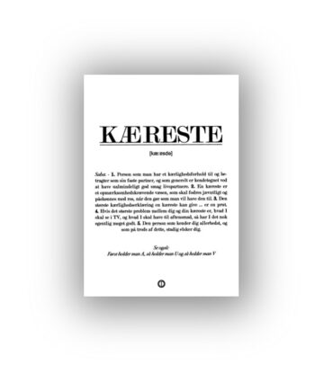 Kæreste Citatplakat Kort