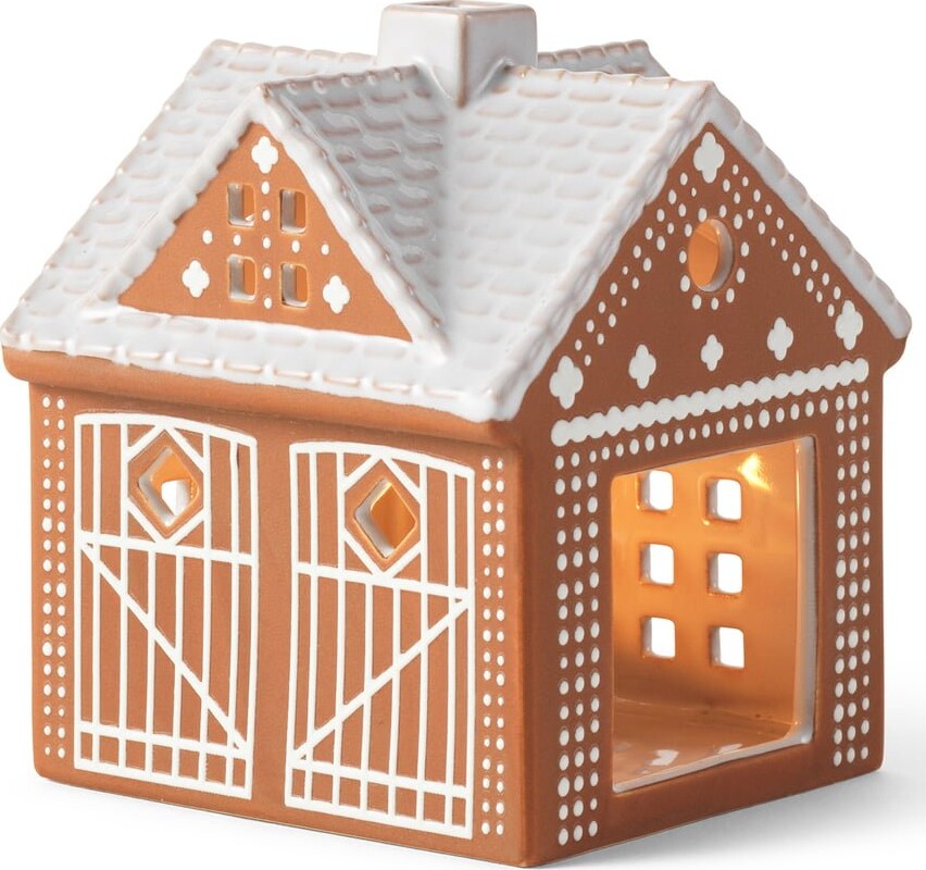 Kahler Gingerbread Lyshus Keramik 10x10x11