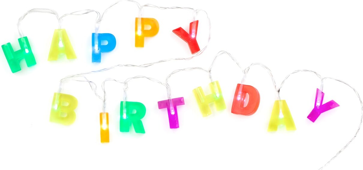Kikkerland Happy Birthday Guirlande Lyskæde 120