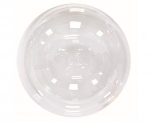 Krystalballon Aqua Ensfarvet 76cm