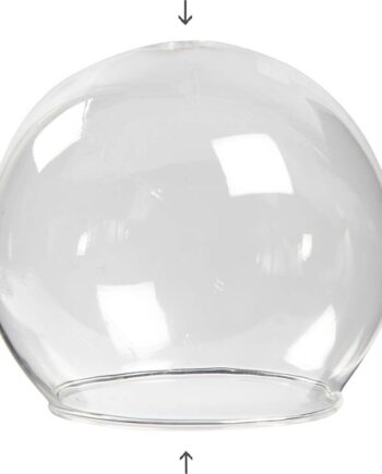 Kugleformet Glasklokke Hulstr Transparent Stk