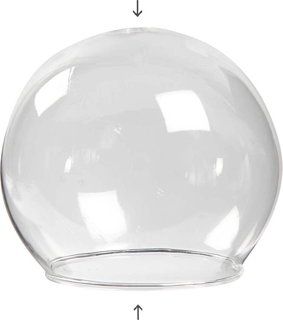 Kugleformet Glasklokke Hulstr Transparent Stk
