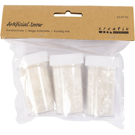 Kunstig Sne Hvid Glitter 3x27ml