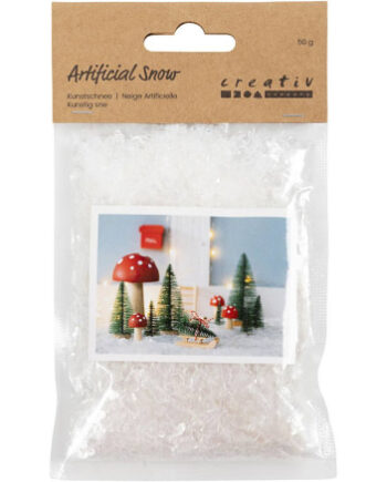 Kunstig Sne Hvid Glitter 50g