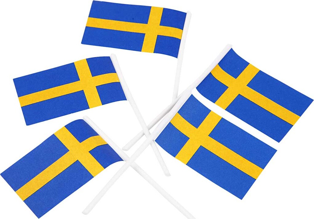 Lagkageflag Svensk Str 30x50 100 Stk