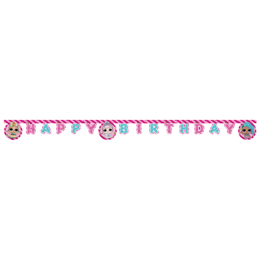 Lol Surprise Happy Birthday Banner Glitterati