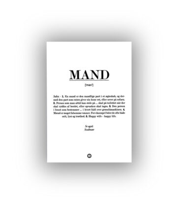 Mand Citatplakat Kort
