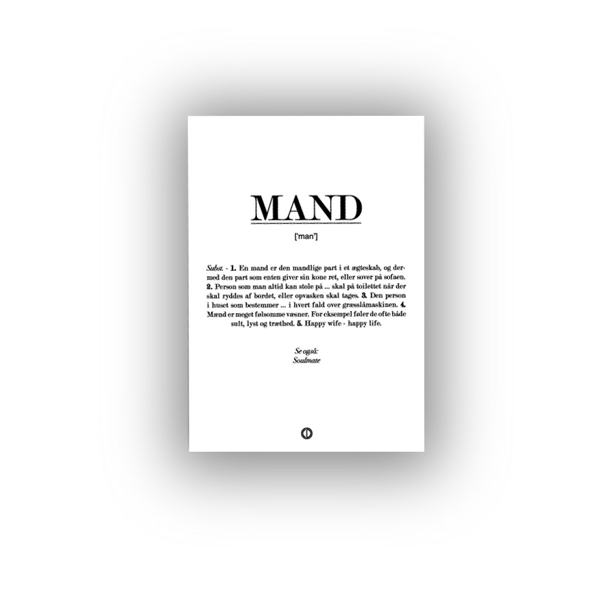 Mand Citatplakat Kort
