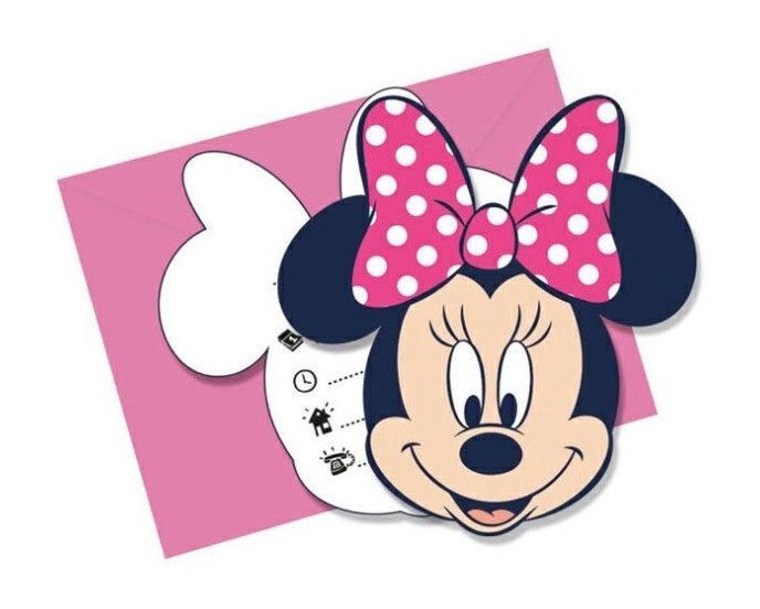 Minnie Mouse Indbydelser Stk
