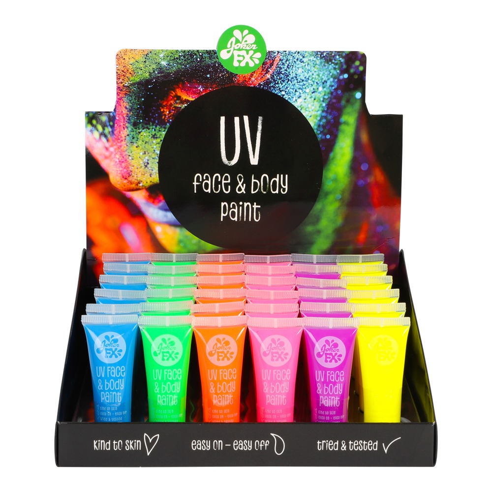Neon Krops Ansigtsfarve Blå