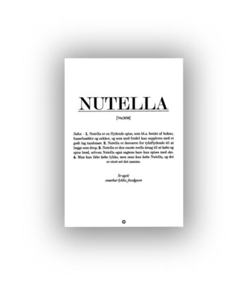 Nutella Citatplakat Kort