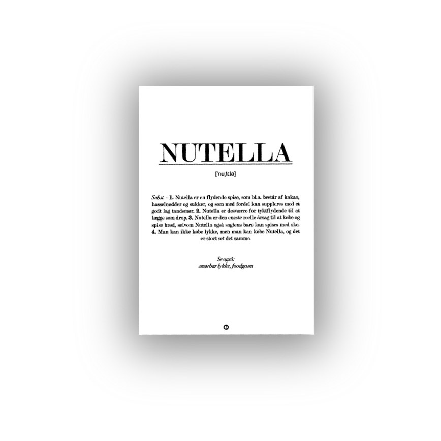 Nutella Citatplakat Kort