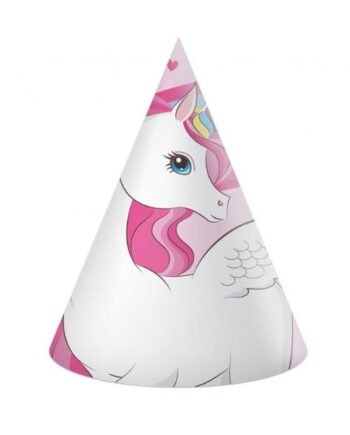 Papirhatte Ampquotunicorn Rainbow Colorsampquot Stk