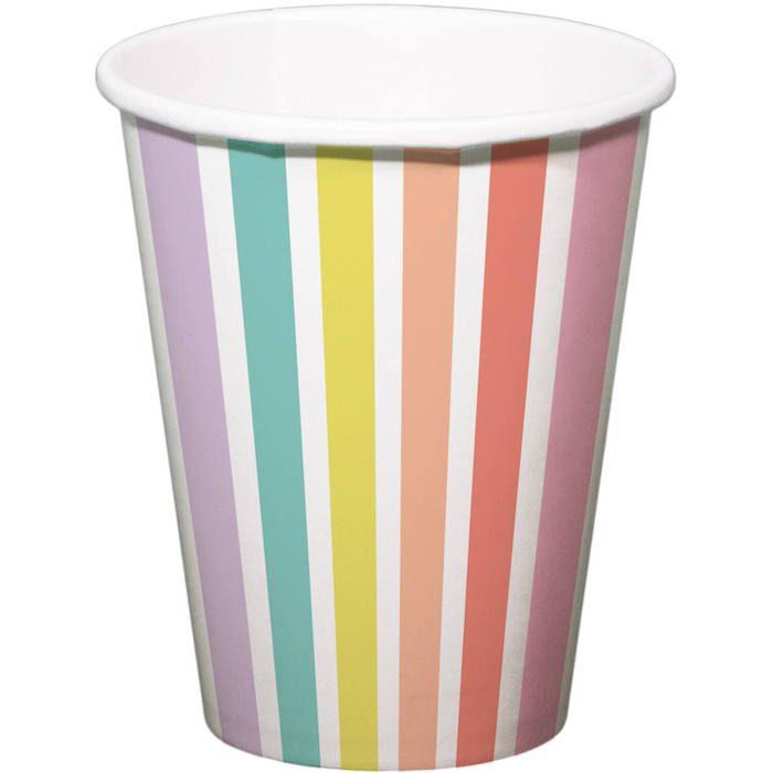 Papkrus Med Pastelfarvet Striber 250