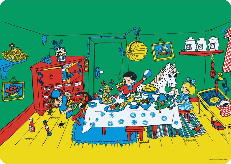 Pippi Langstrømpe Dækkeserviet Til Børn Pippis Fest Plast