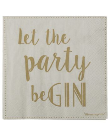 Servietter  Let The Party Begin Bloomingville Stk