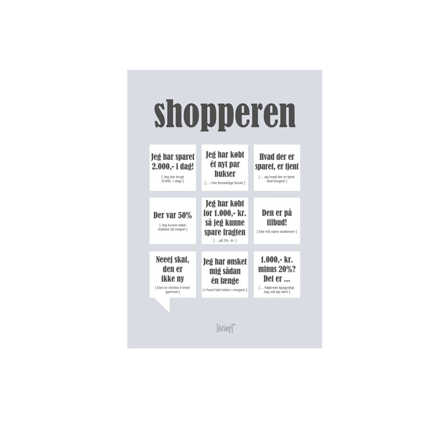 Shopperen Citatplakat Kort