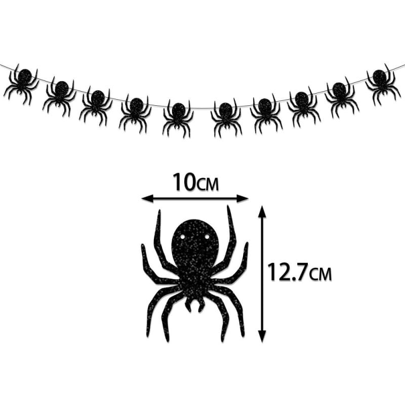 Skræmmende Uhyggelig Halloween Pynt Edderkopper