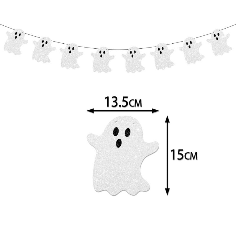 Skræmmende Uhyggelig Halloween Pynt Hvide Spøgelser