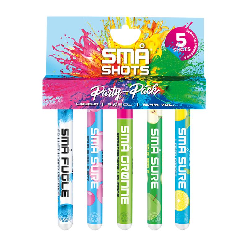 Små Shots Shotsrør Party Pack Mix 5x2cl Rør