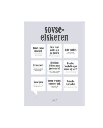 Sovse Elskeren Citatplakat Kort