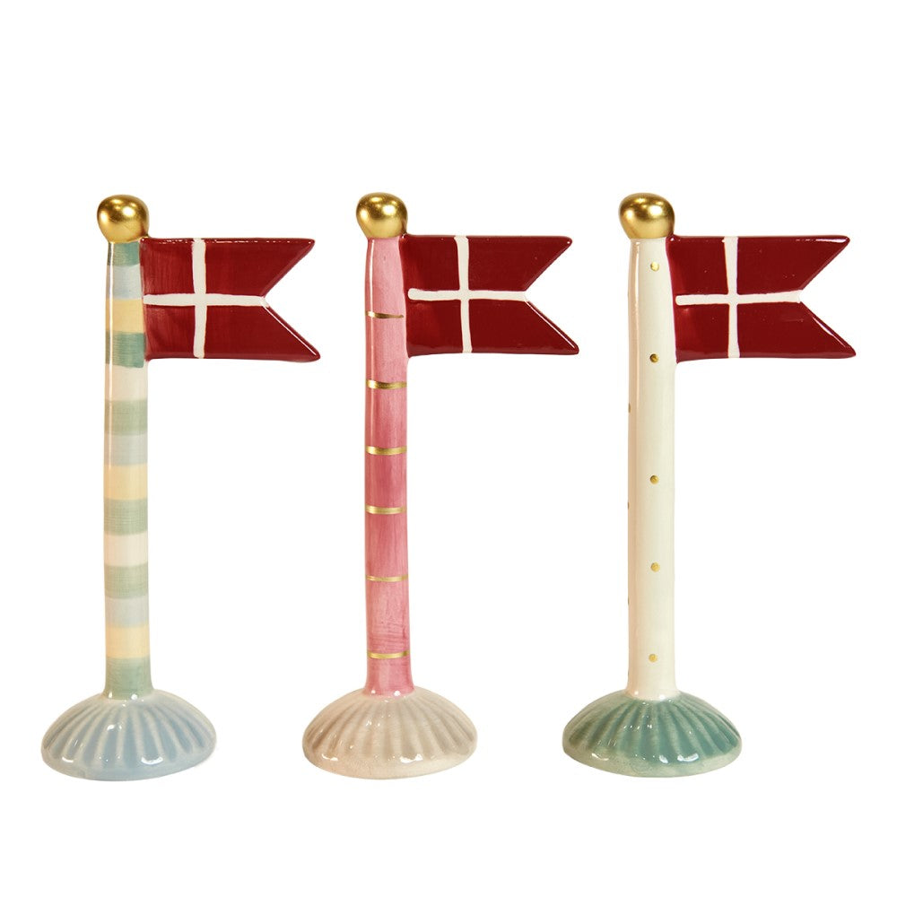 Speedtsberg Keramik Flag H19cm Blå Fod