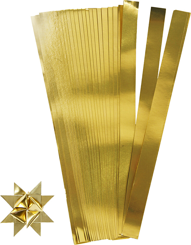 Stjernestrimler Guld 100 Strimler