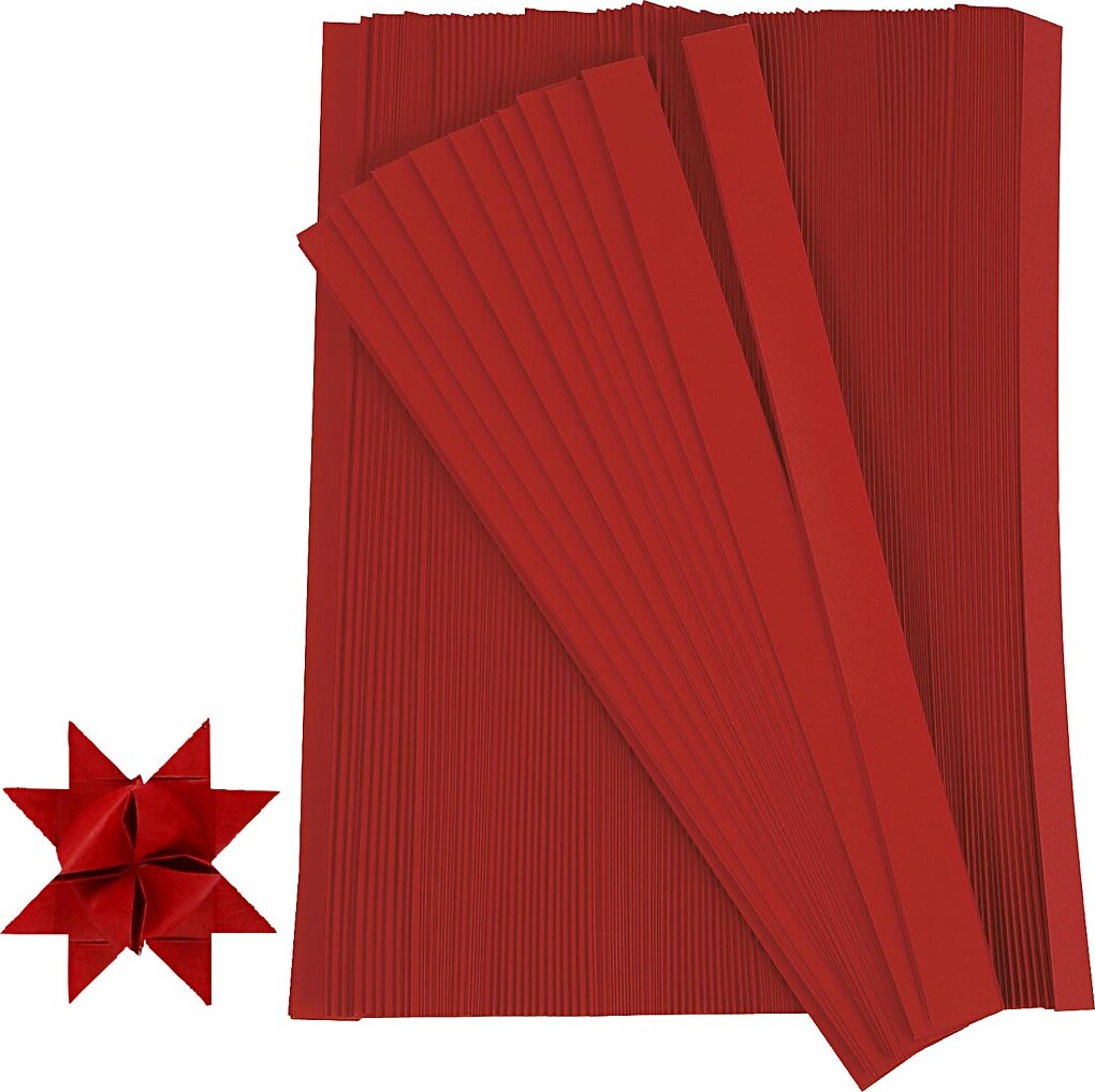 Stjernestrimler Rød 500 Strimler