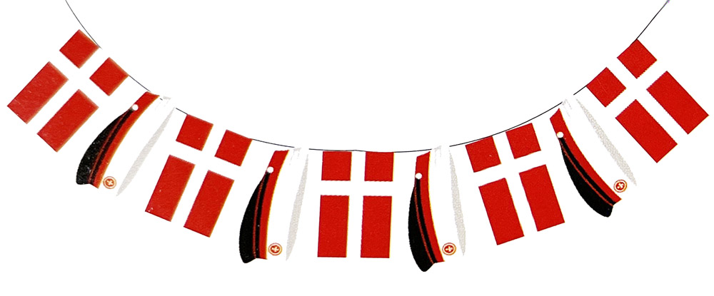 Studenter Guirlande Med Røde Huer Flag