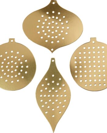 Sykarton Juleornamenter Metallic Guld Stk
